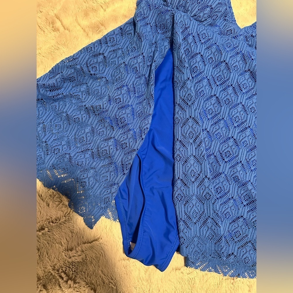 Meet Curve Blue Lace Women Swim One Piece - Picture 8 of 8